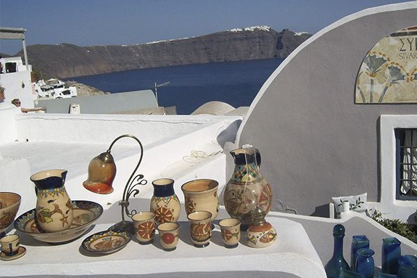 desayuno en Santorini