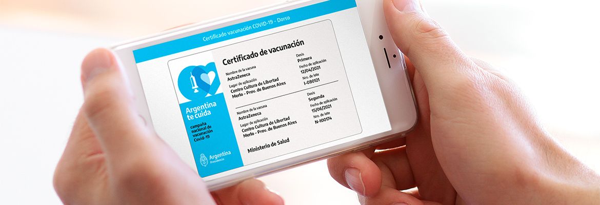 Mi Argentina será certificado de vacunación internacional 